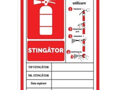 Indicatoare pentru instructiuni stingator